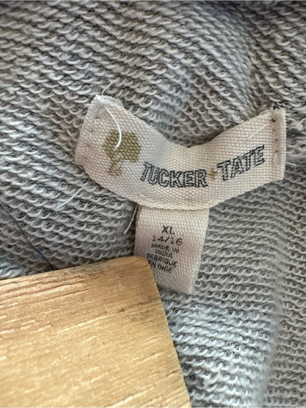 Tucker + Tate Gray Pullover Hoodie XL 14/16 Cotton Kangaroo Pocket